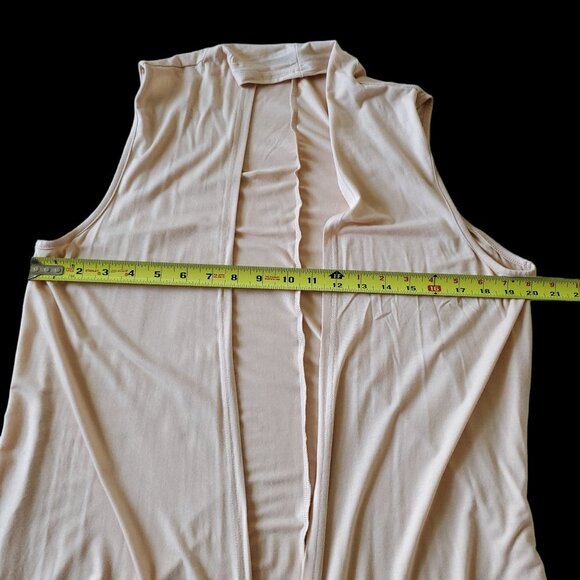 Urban CoCo Viscose Open Waterfall Cardigan Light Peach Color Medium - Picture 10 of 14